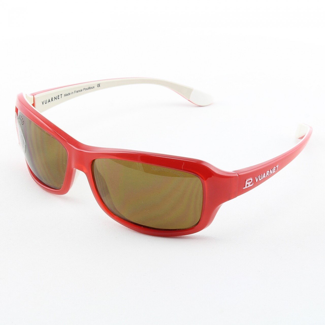 Vuarnet VL 1032 Sunglasses Col. 0004 2721 Red and White with Brown Polarized PC2000 Lenses