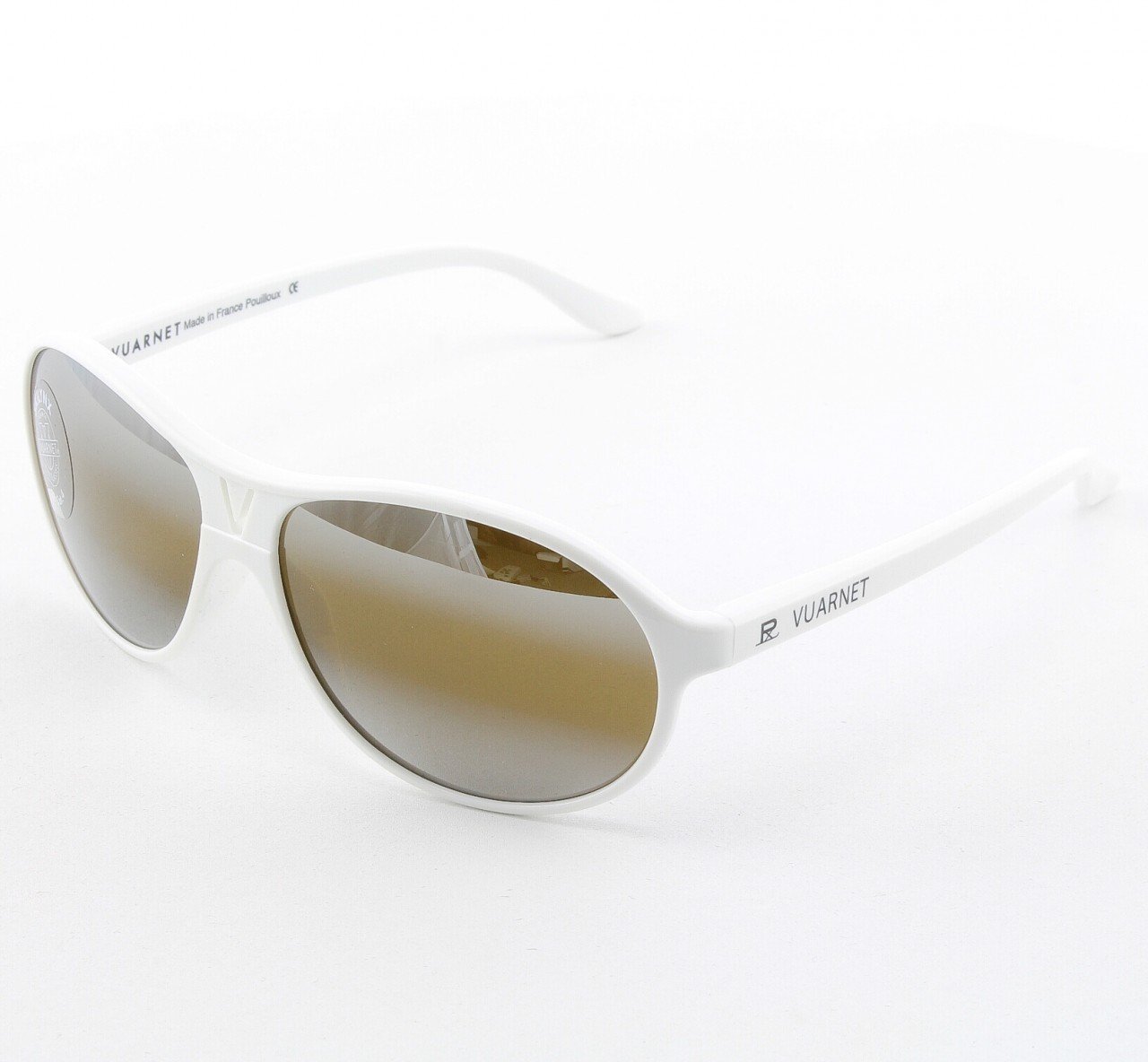 Vuarnet VL 1023 Uni Aviator Sunglasses Col. Silver with Yellow Brown SKILYNX Lenses