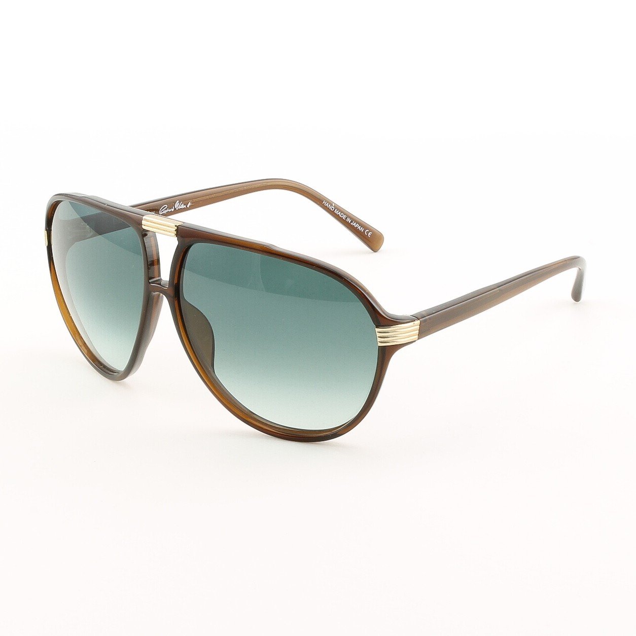 Blinde The Shakedown Unisex Aviator Sunglasses Col. Brown Crystal with Blue Gradient Lenses