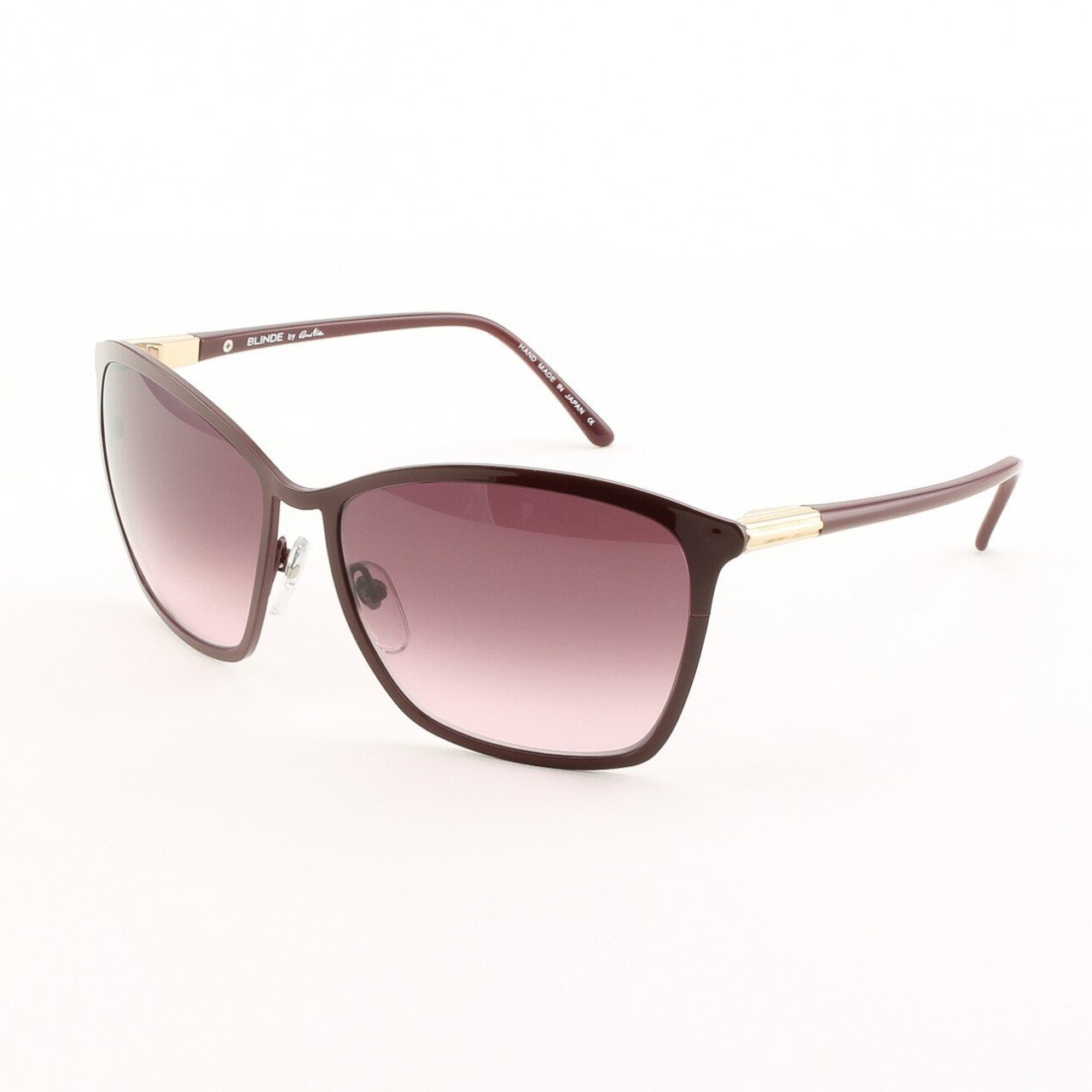 Blinde Ta Da Women's Cat Eye Sunglasses Col. Burgundy with Pink Gradient Lenses