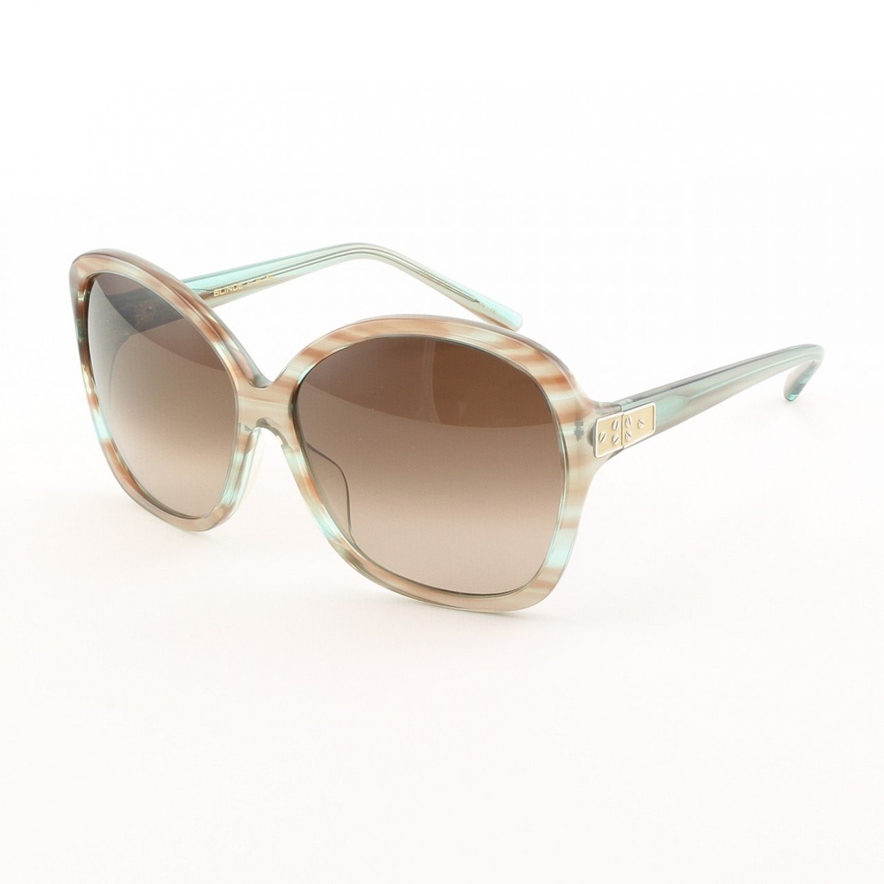 Blinde Now Where Were We Women's Sunglasses Col. Blue Crystal Tortoise with Brown Gradient Lenses