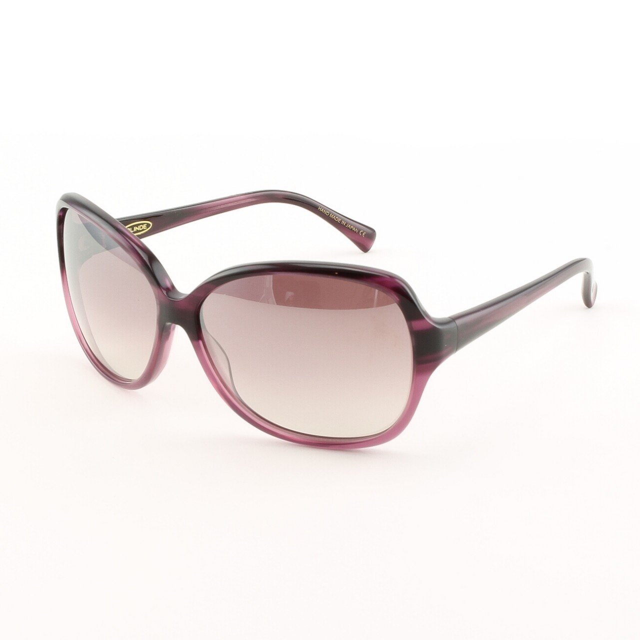 Blinde Now Behave Women's Sunglasses Col. Purple Striped Tortoise with Pink Gradient Lenses