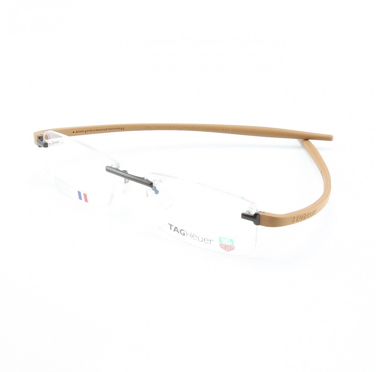 TAG Heuer Uni Men's Eyeglasses Col. 003 Chocolate Beige with Clear Lenses