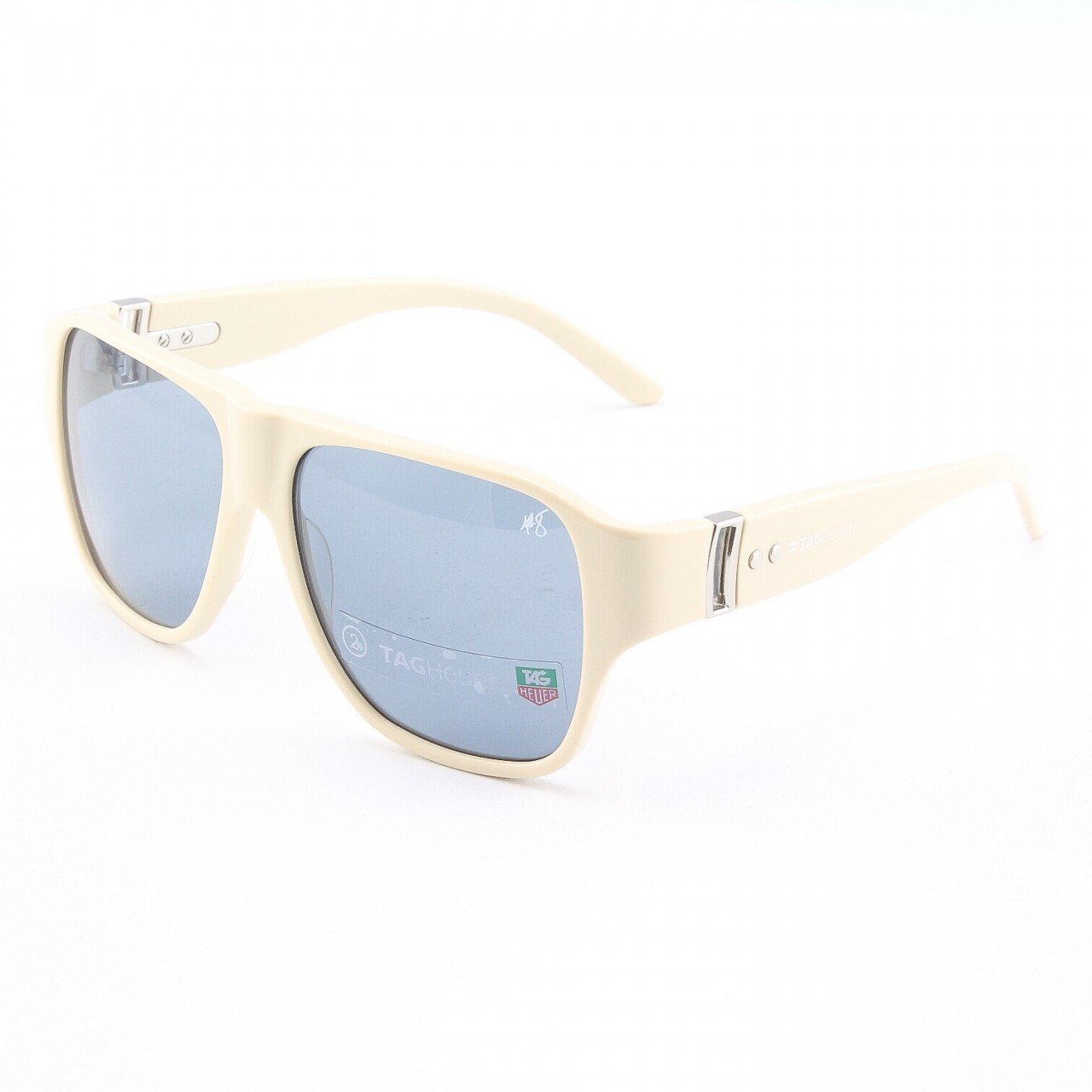 TAG Heuer 9100 Women's Sunglasses Col. 103 Ivory with Blue Lenses