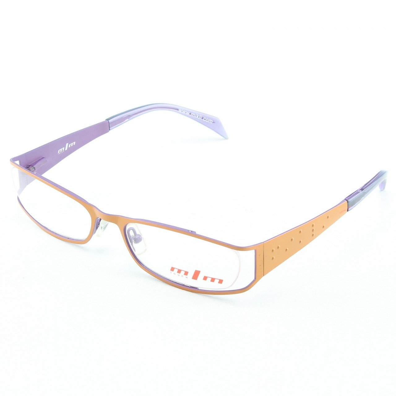 Alain Mikli Eyeglasses 660 02 Orange Lavander with Clear Lenses