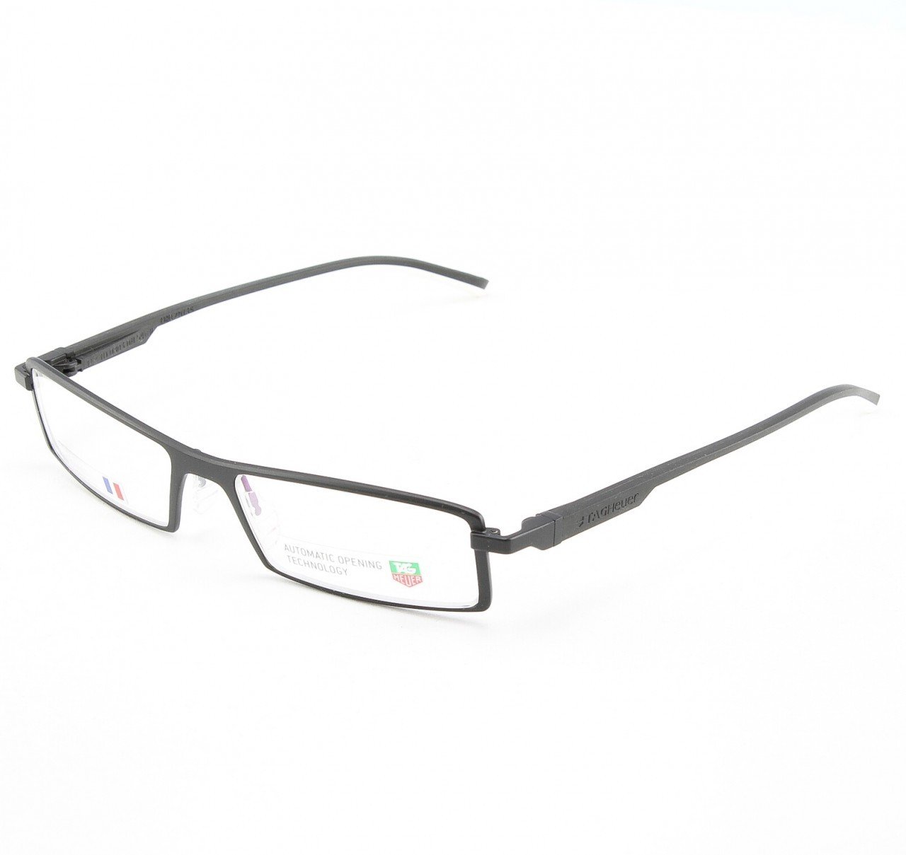 TAG Heuer 803 Uni Eyeglasses Col. 11 Black and White with Clear Lenses