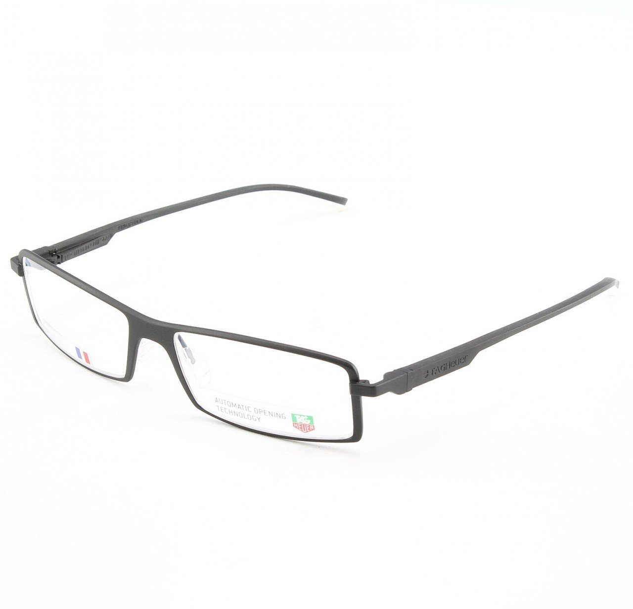 TAG Heuer 802 Uni Eyeglasses Col. 11 Black and White with Clear Lenses