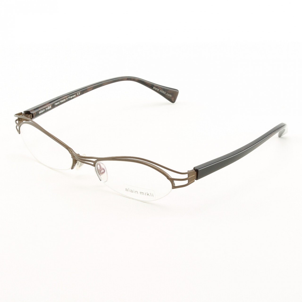 Alain Mikli Eyeglasses AL1110 Col. 2 Matte Copper with Deep Purple Pearlized Temples