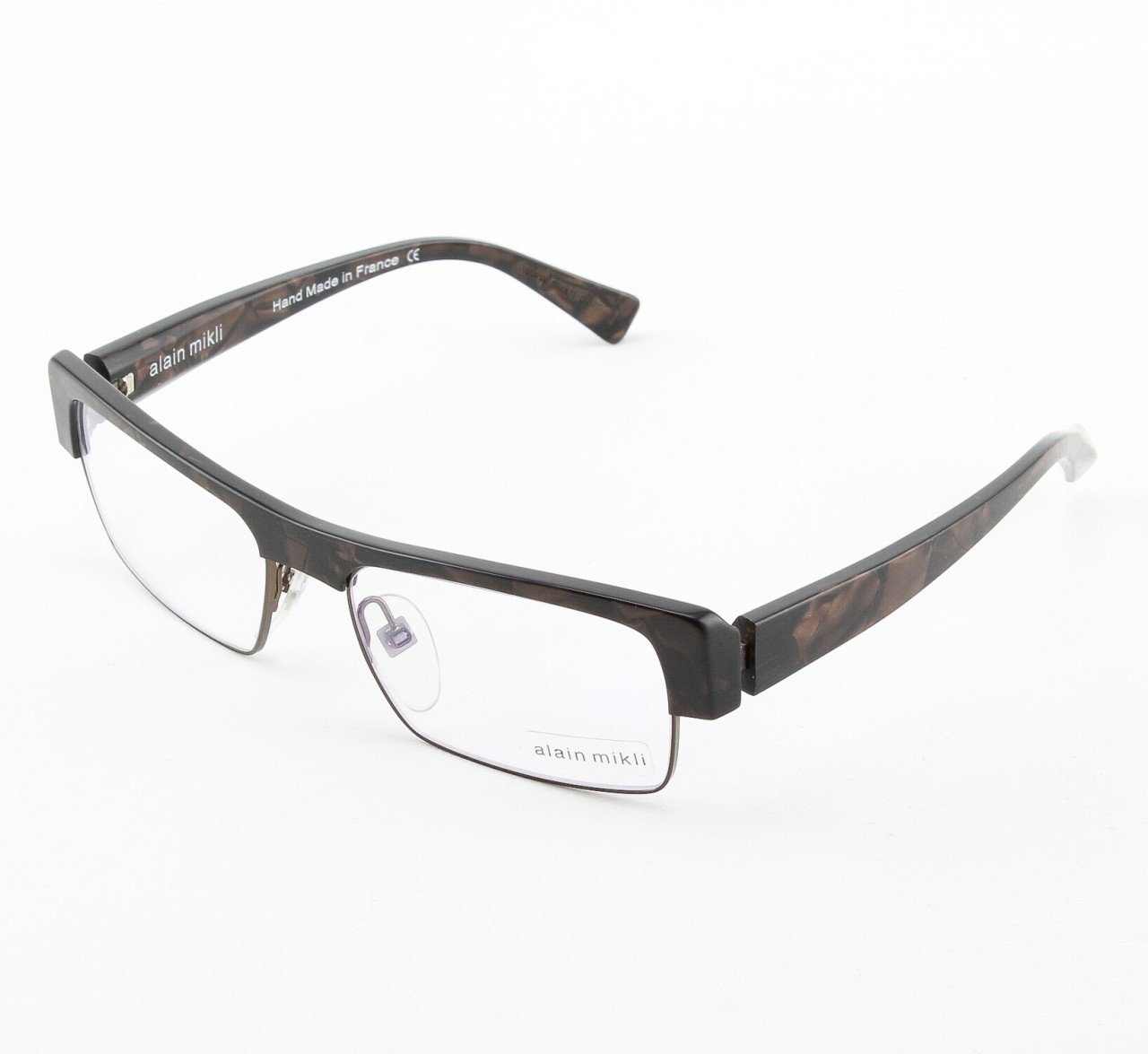 Alain Mikli Eyeglasses AL1050 Col. 3 Marbled Chocolate Brown Tortoise