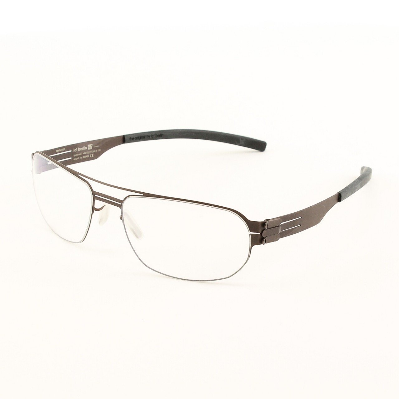 ic! Berlin Oleg P. Eyeglasses Col. Chocolate with Clear Lenses