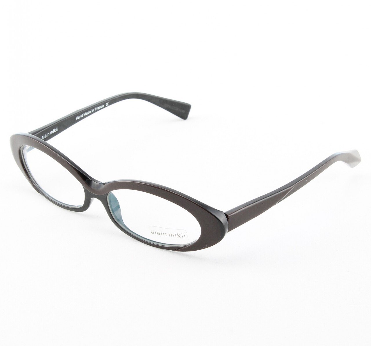 Alain Mikli Eyeglasses AL1037 Col. 2 Chocolate Brown with Black Frame Accent