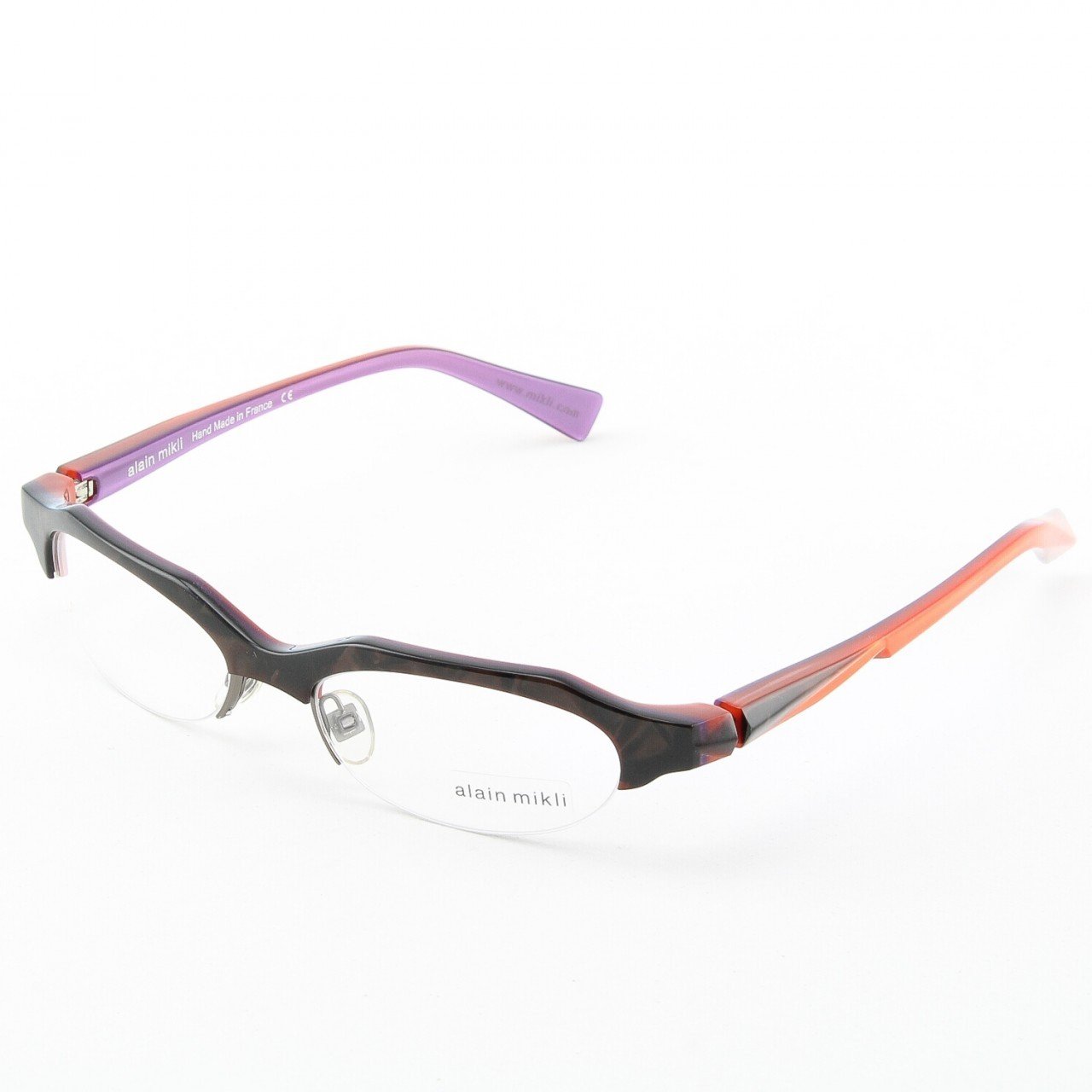 Alain Mikli Eyeglasses AL0928 Col. 4 Tortoise with Burnt Orange Temples