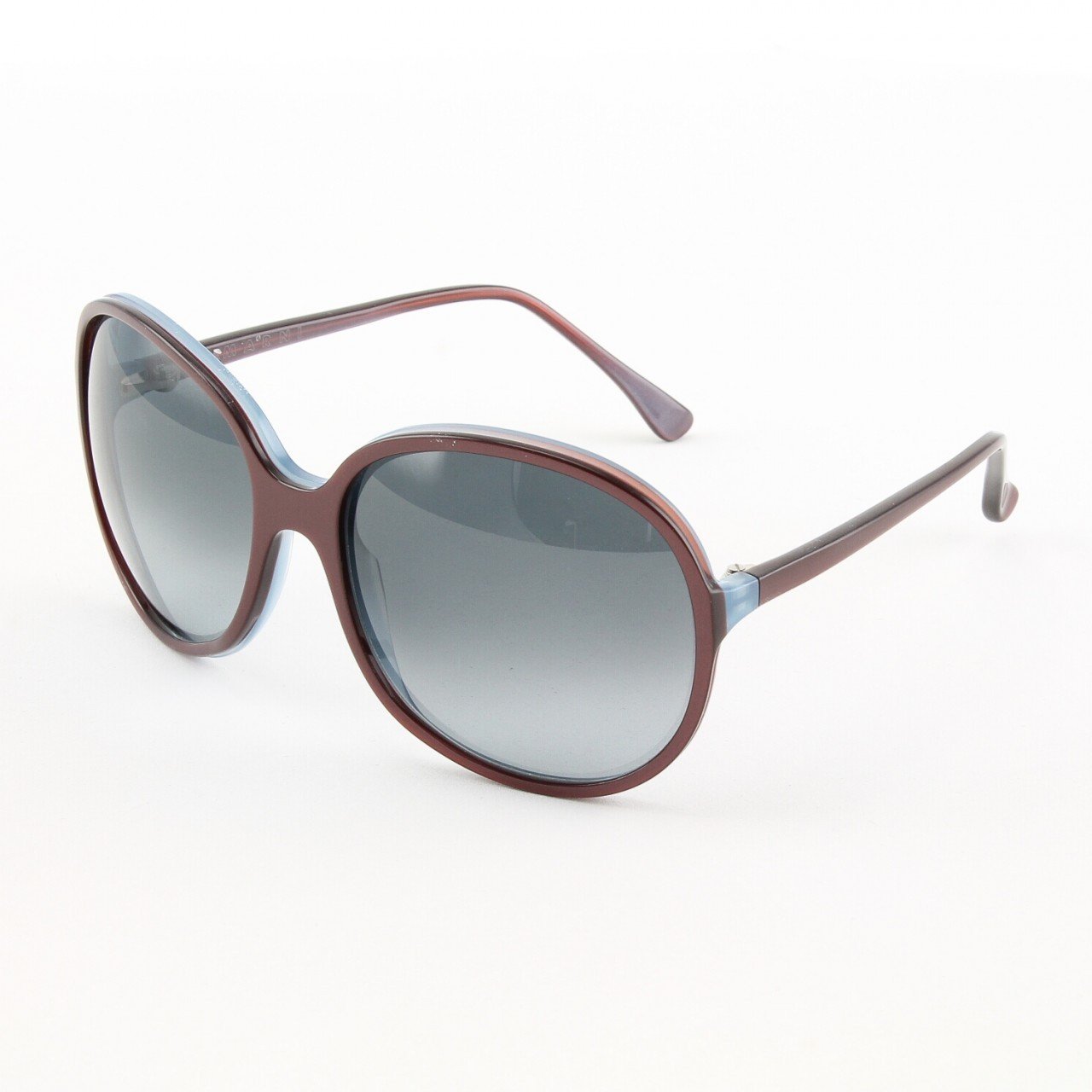 Marni MA165S Sunglasses 12 Oversized Deep Plum Frame, Gray Gradient Lenses