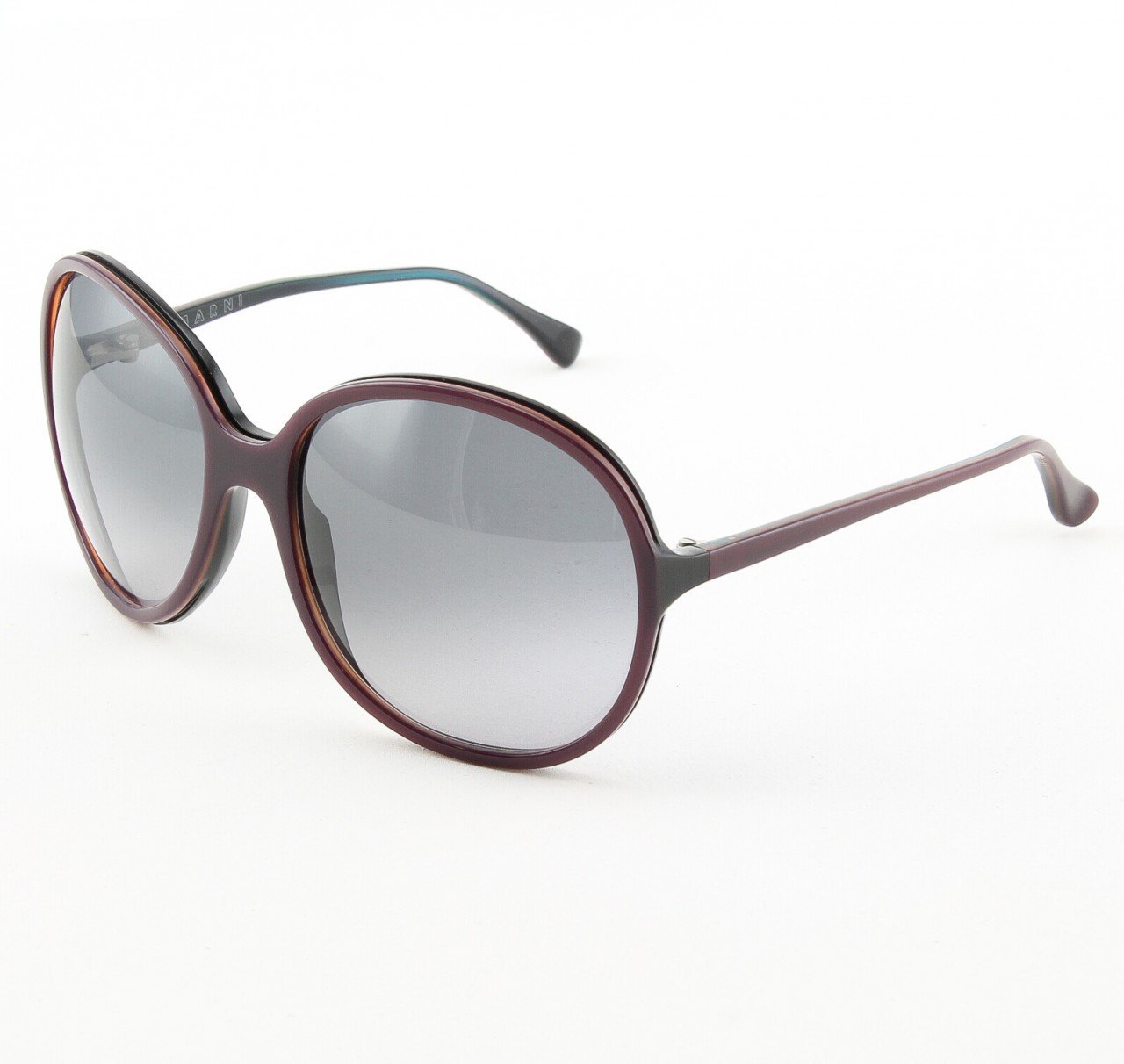 Marni MA165S Sunglasses Col. 03 Oversized Deep Violet Frame with Gray Gradient Lenses