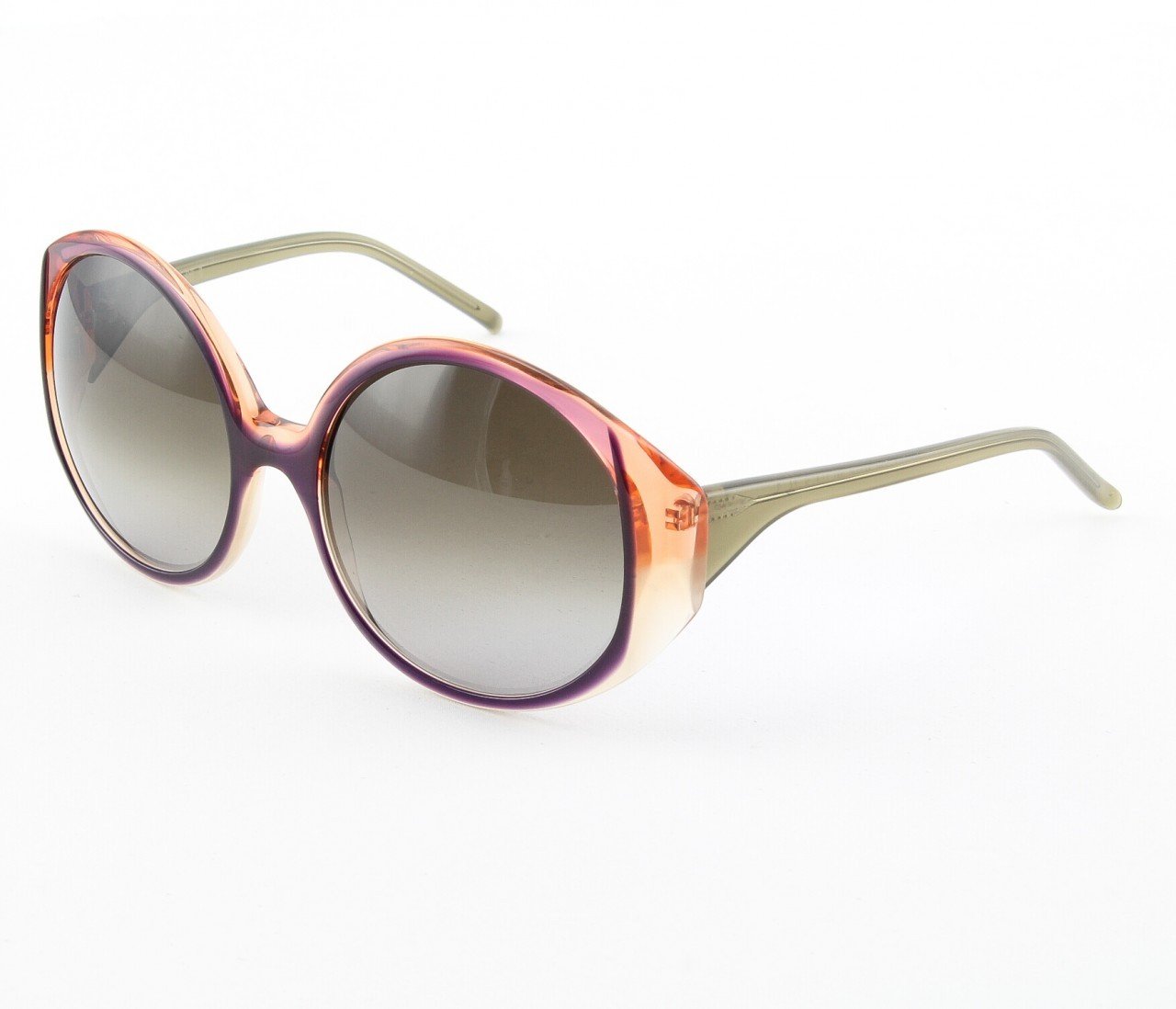 Marni MA217 Sunglasses 06 Purple Frame w/ Crystal Orange and Cream Accents
