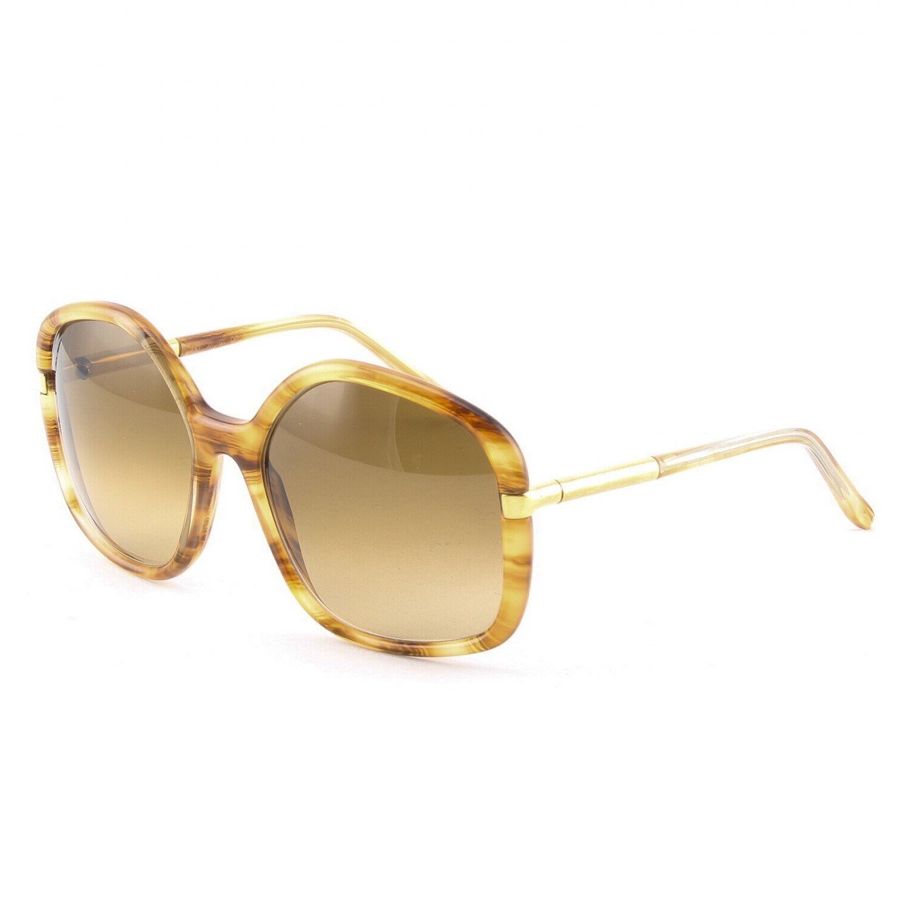 Marni MA211 Sunglasses Col. 01 Translucent Tortoise Gold Accent with Brown Gradient Lenses
