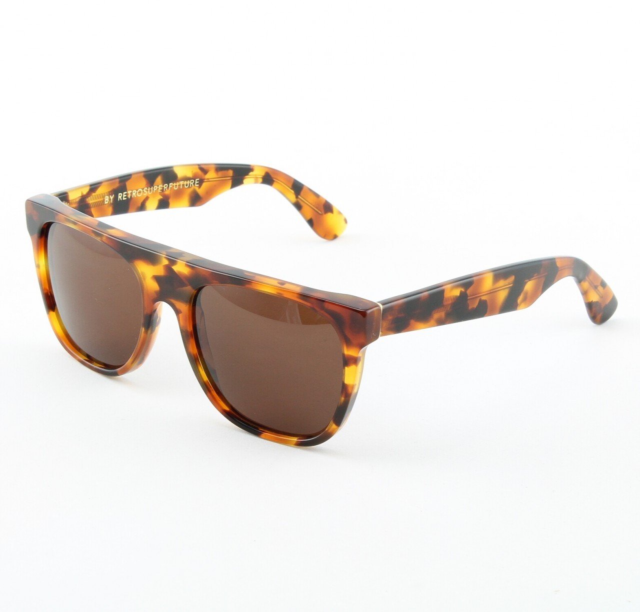 Super Flat Top 850/3T Sunglasses Dark Havana with Brown Zeiss Lenses by RETROSUPERFUTURE