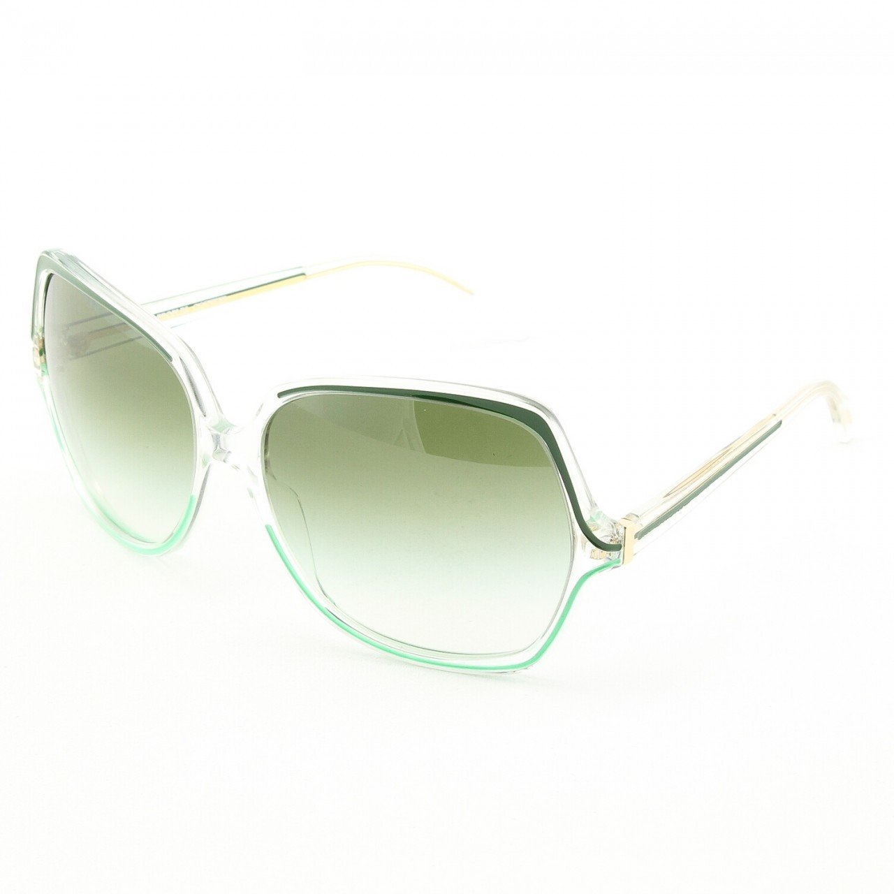 Oliver Peoples Nicola 5109S Sunglasses Col. 1057/8E Crystal Willow with Green Gradient Lenses
