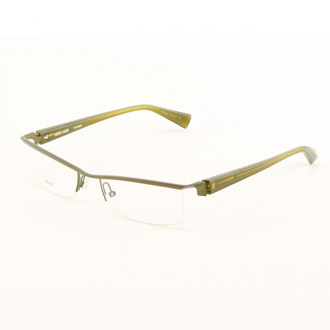 Alain Mikli Eyeglasses AL0523 15 Contemporary Green Metallic Frame