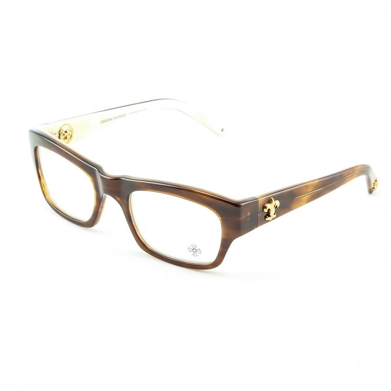 Chrome Hearts Blue Ballz Eyeglasses Demi Tortoise Bone