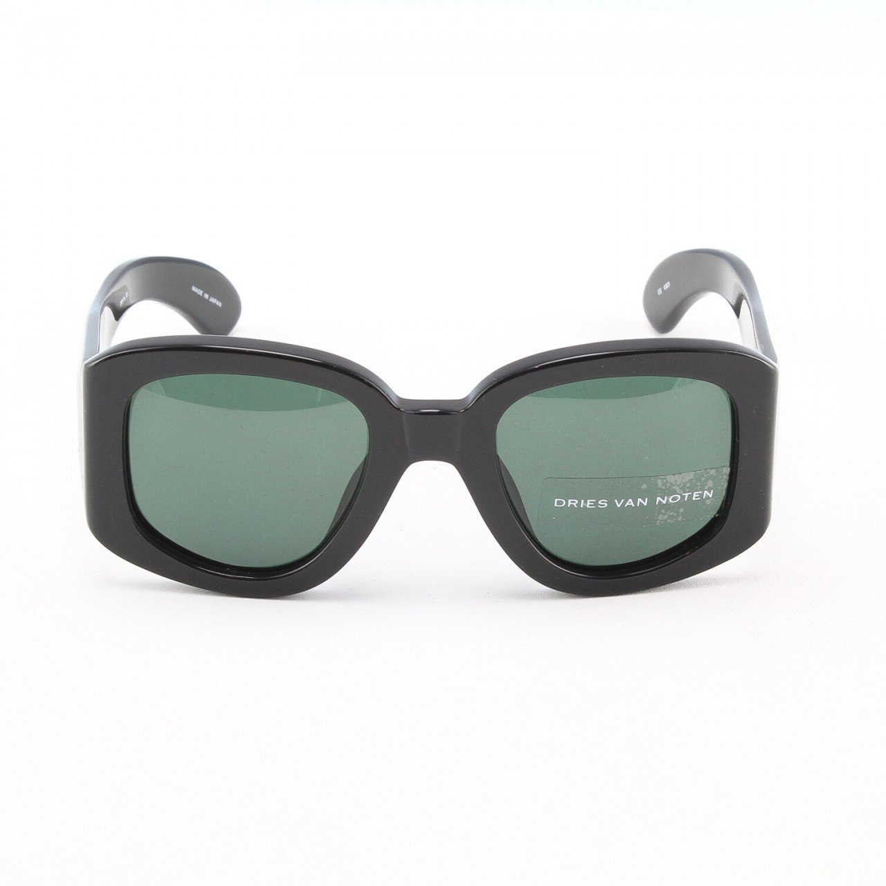 Dries Van Noten x Linda Farrow Women's Black Acetate Angular Sunglasses RARE NWT