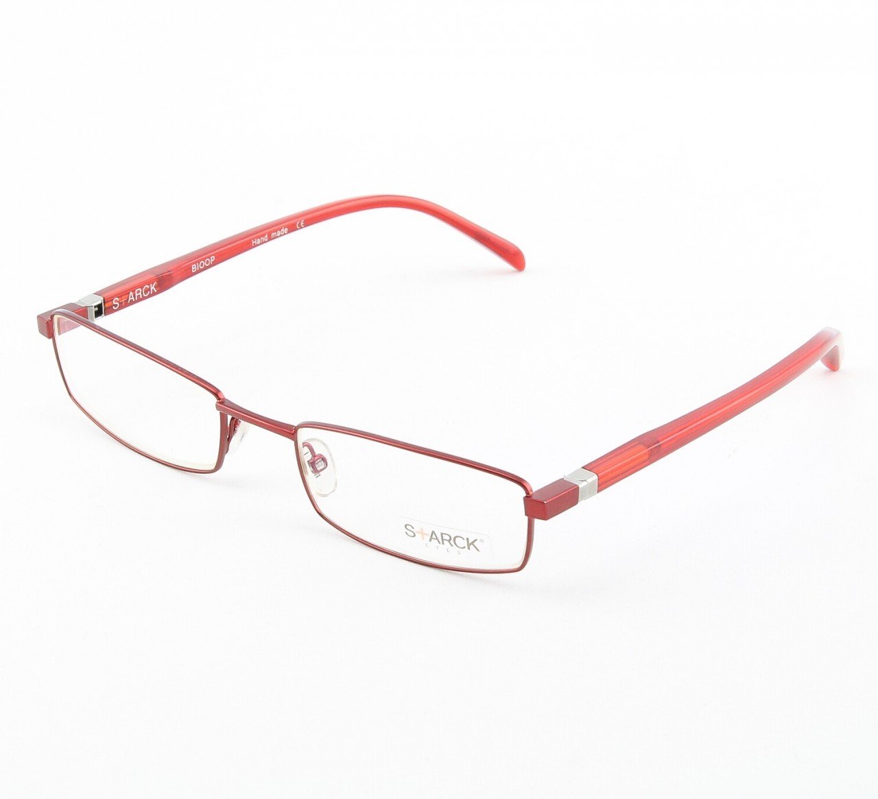 Alain Mikli Eyeglasses AL0613 Col. 14 Dark Raspberry Metallic Frame with Black and Red Temples