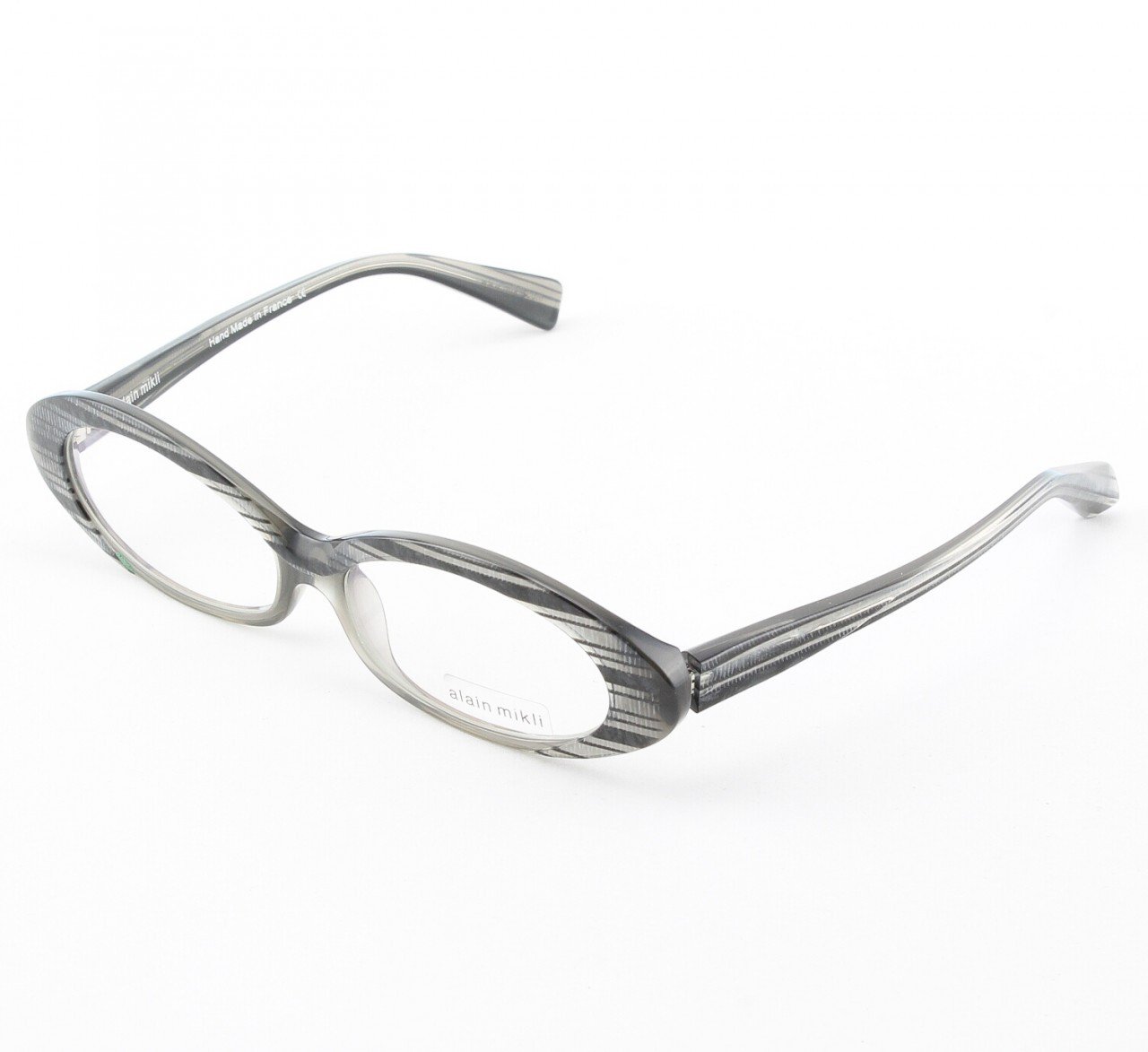 Alain Mikli Eyeglasses AL1037 Col. 232 Black and Silver Iridescent