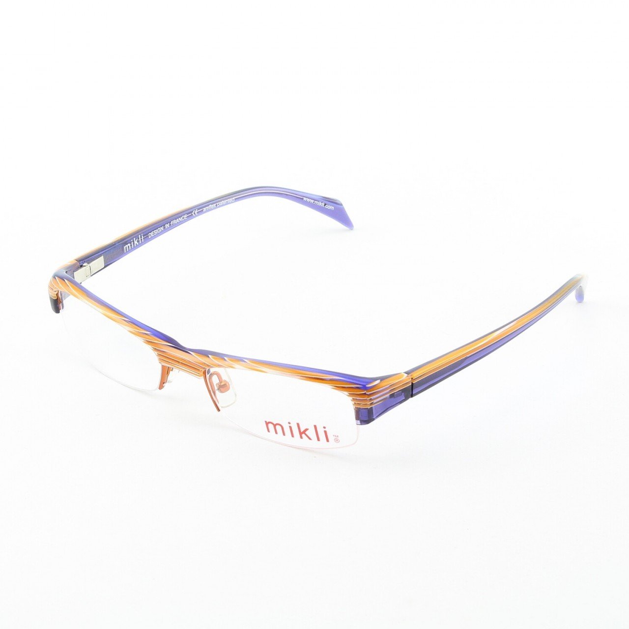 Alain Mikli Eyeglasses ML1004 Col. 121 Purple Accent with Purple Temples