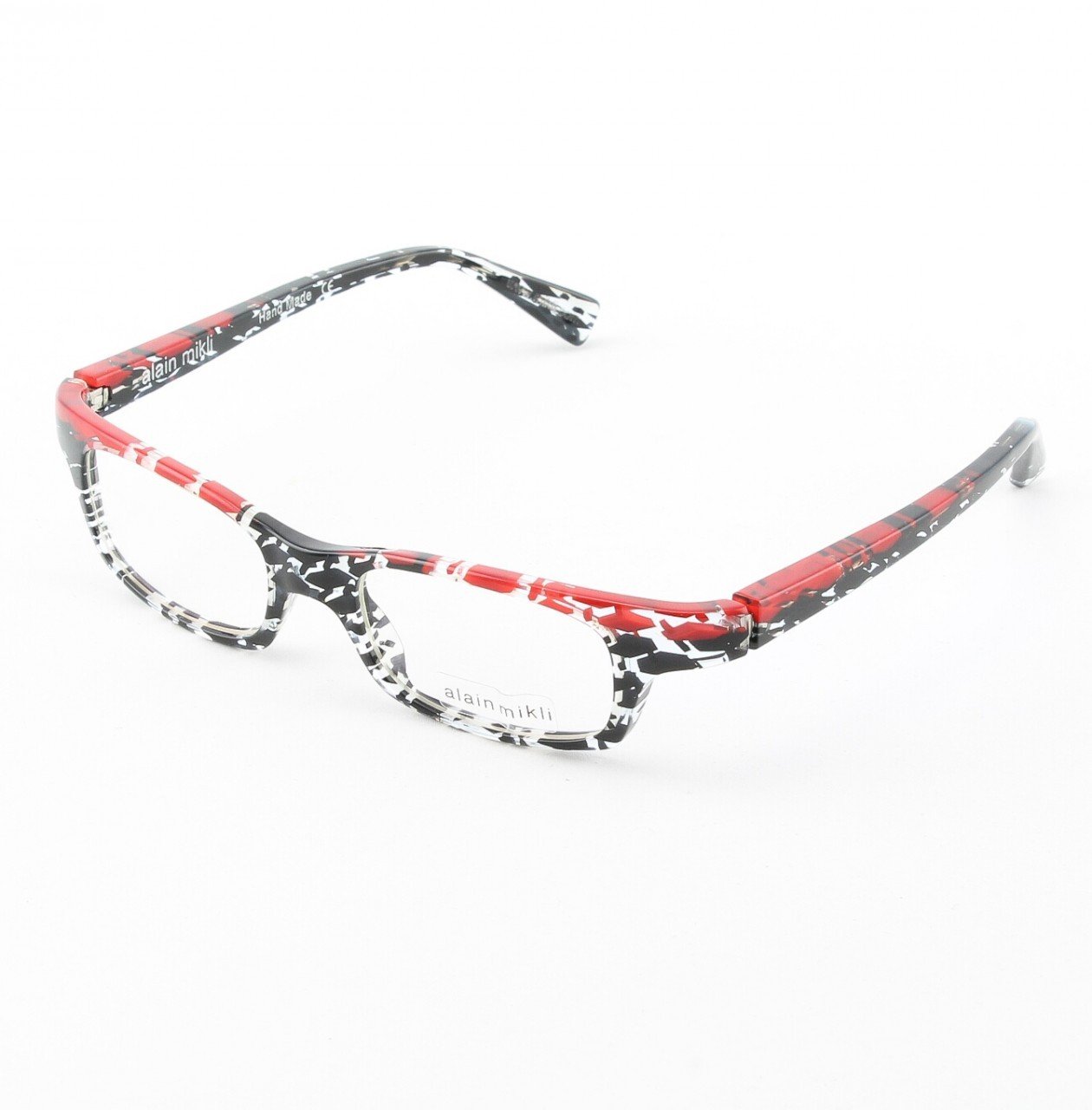 Alain Mikli Eyeglasses AL0690 Col. 75 Clear Black and Red