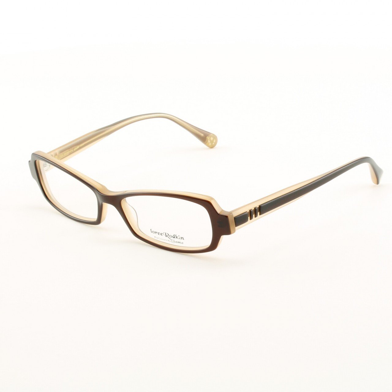 Loree Rodkin Isla Eyeglasses by Sama Col. Brown with Clear Lenses