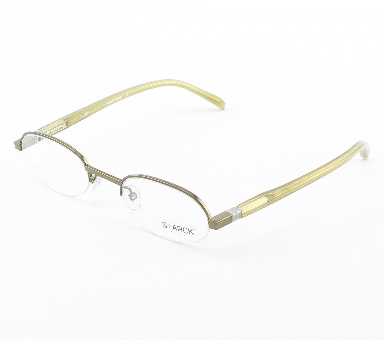 Starck Eyeglasses P0107 Col. 11 Metallic Chartreuse Green with Clear Lenses