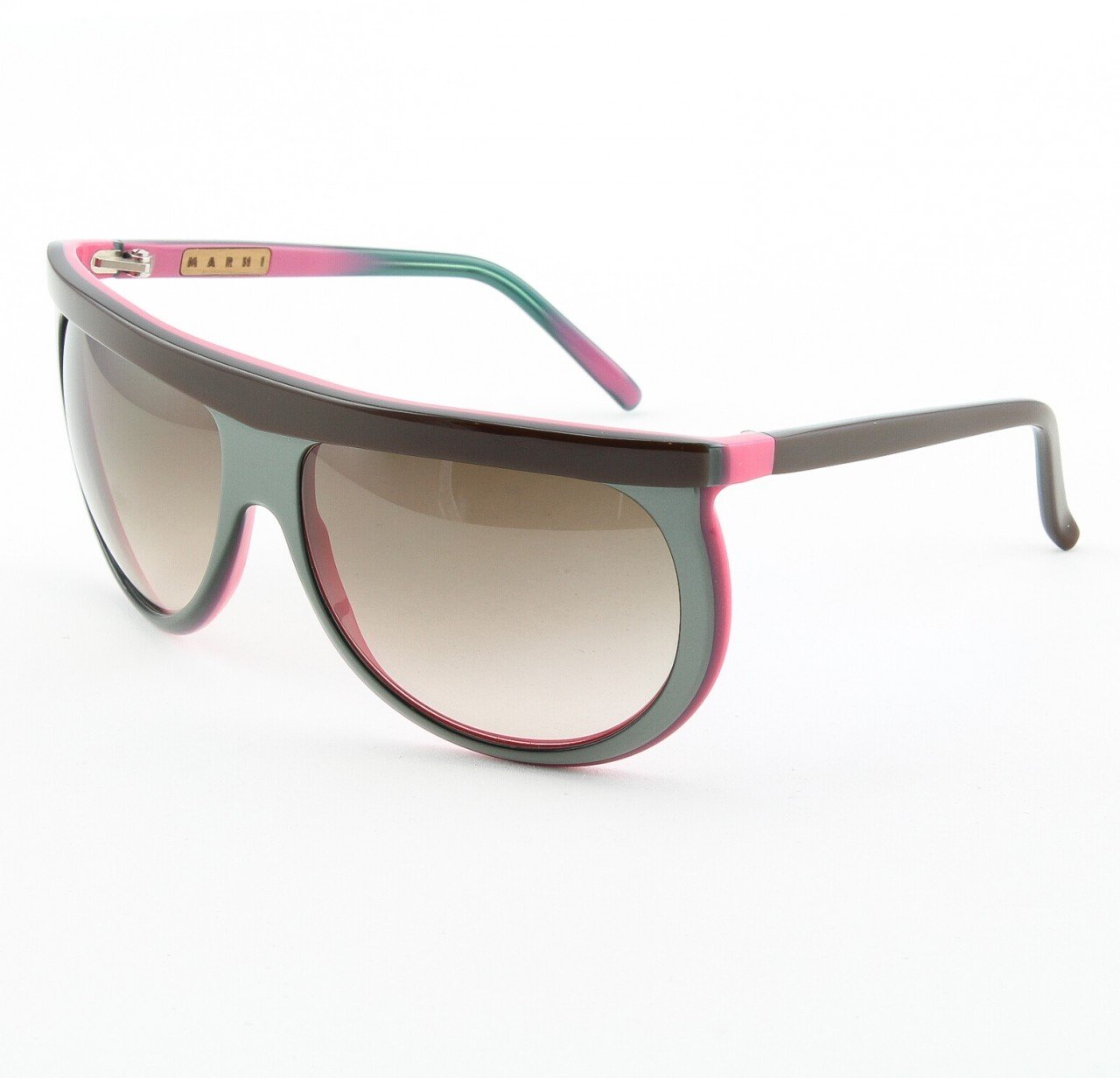 Marni MA152S Sunglasses Col. 07 Brown Grey Pink Grey Gradient Lenses with Gray Lenses