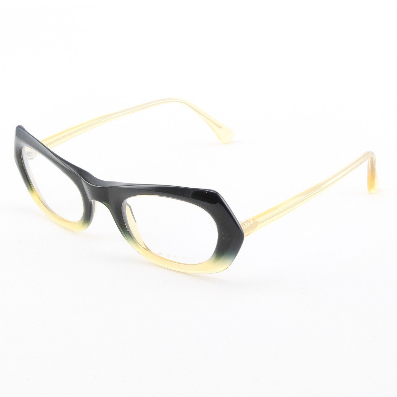 Marni MA680S Eyeglasses Col. 08 Midnight Navy to Crystal Light Yellow with Clear Lenses