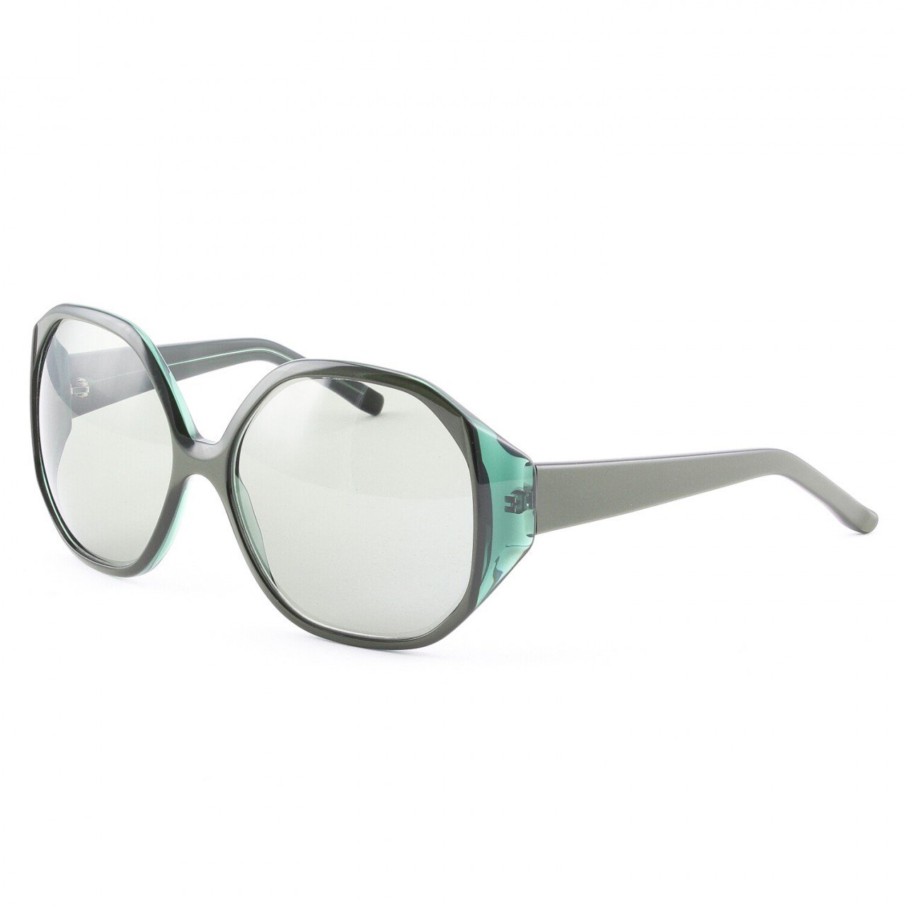 Marni MA218 Sunglasses Col. 01 Translucent and Opaque Green Frame with Gray Lenses