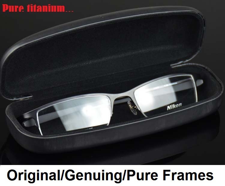 Nikon titanium eye glass frame half rim frame