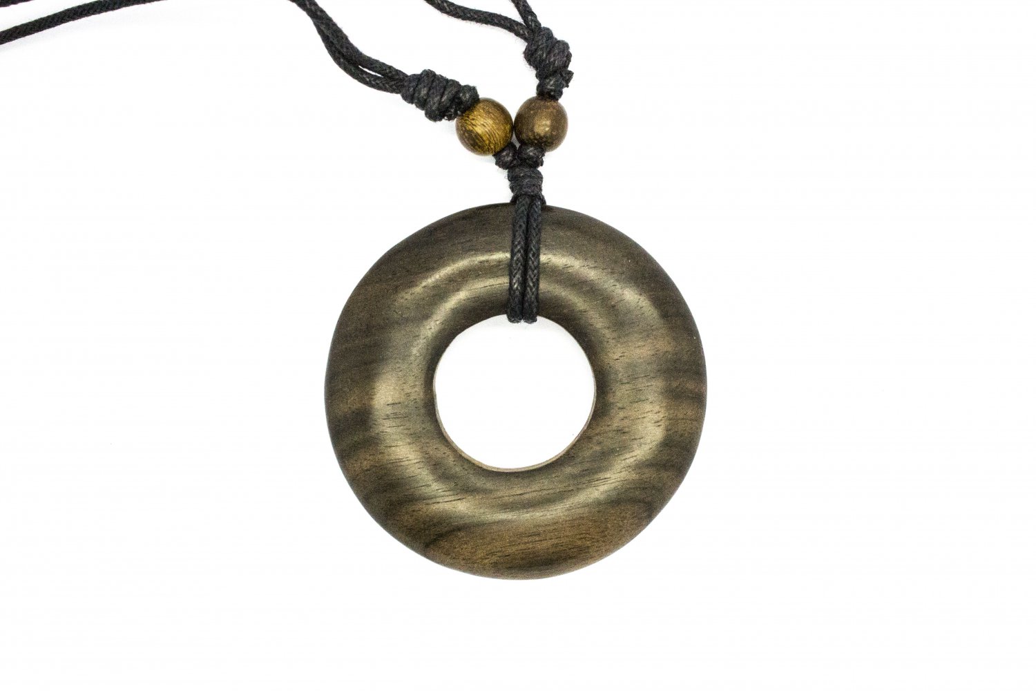 Circle Ring Pendant - Donut Shaped wood pendant Necklace!