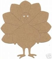 Turkey die cuts Thanksgiving Large Red Sizzix #38-0248