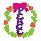 Wreath with Peach Ellision Sizzix Thin Cut Christmas