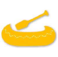 Canoe and paddle, camping, transportation, Sizzix