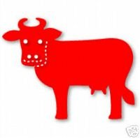 Cow, farm life, large red Sizzix