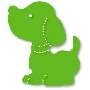 Dog puppy die cuts Small Green Sizzix #38-0279