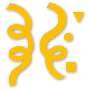 Confetti, party, celebration, Medium Yellow Sizzix