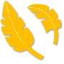 Jungle Leaves die cuts Medium Yellow Sizzix