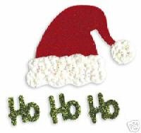 Ho Ho Ho, santa hat, Christmas, Sizzix Sizzlit
