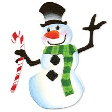 Snowman with Cane, Winter, Christmas, Sizzix Sizzlit