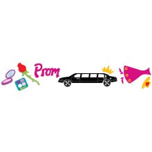 Prom Extended Cut includes limo, rose, dress, shoes, tiara, crown, make up Sizzix Extended Cuts