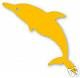 Dolphin die cuts ocean fish Medium Yellow Sizzix #38-0198