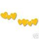 Heart Border die cuts Medium Yellow Sizzix #38-0159