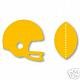Football and helment, sports, Medium Yellow Sizzix