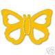 Butterfly #3 die cuts Medium Yellow Sizzix #38-0229
